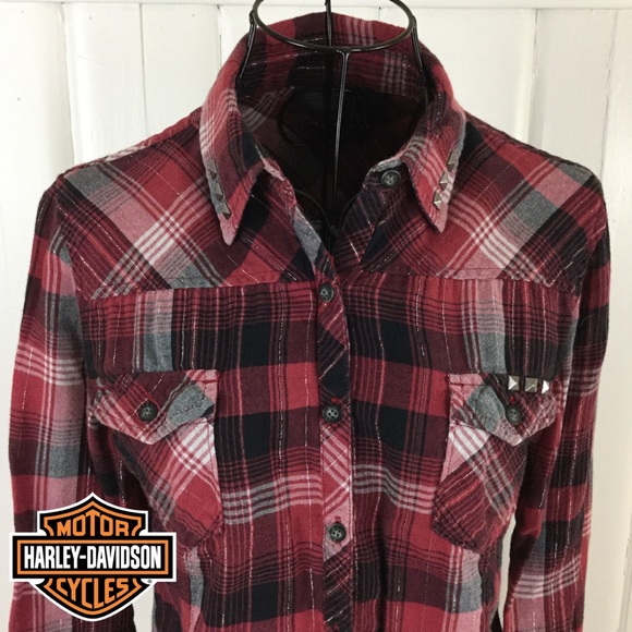 Harley-Davidson Tops - HARLEY DAVIDSON FLANNEL SHIRT